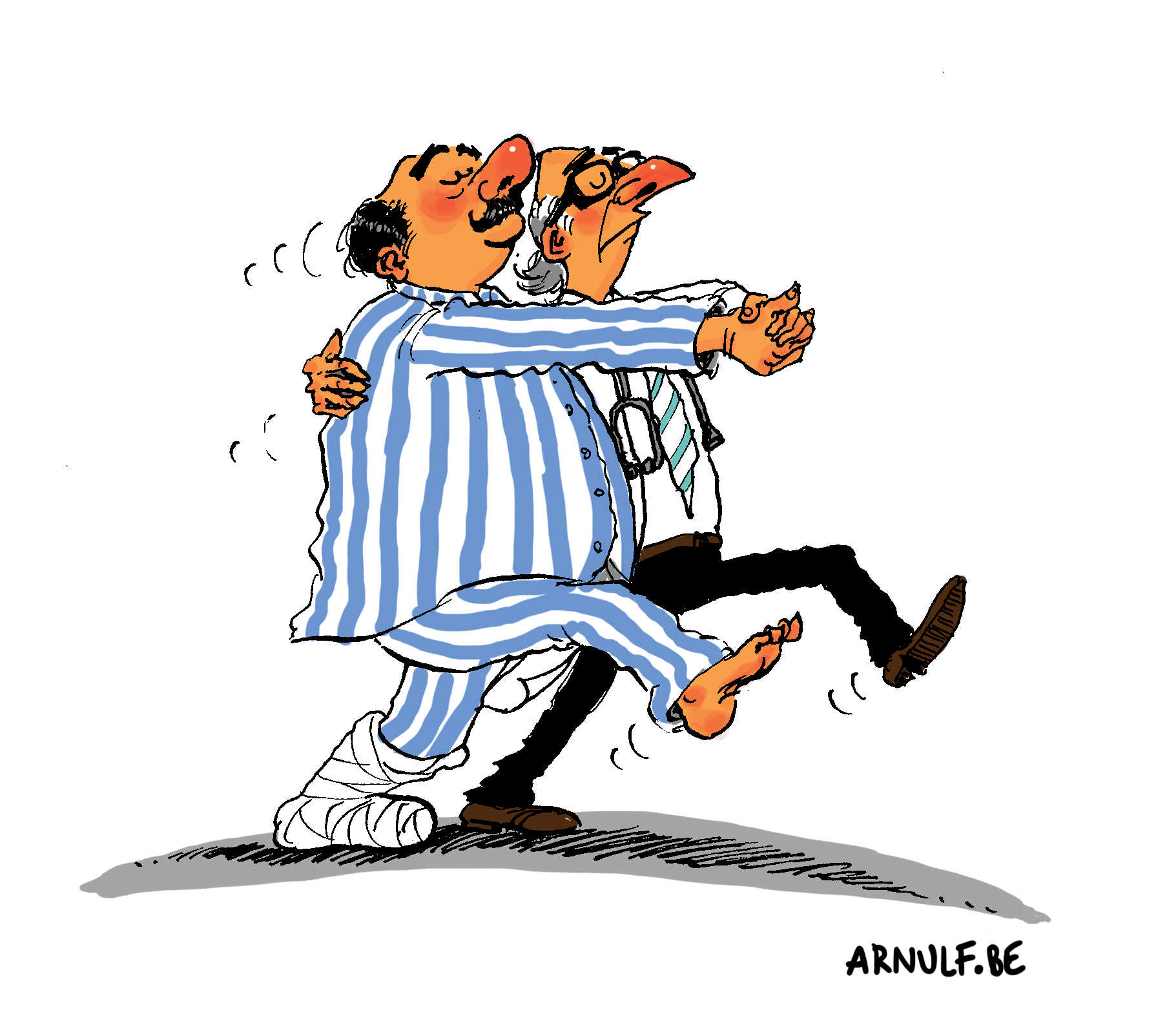 Elke stap zet je samen - Basiscartoon 